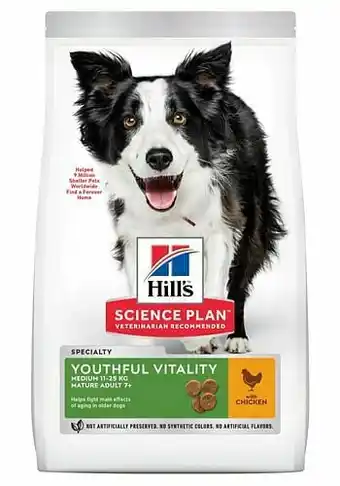 Zooplus 10 kg Hill’s Canine 7+ Youthful Vitality Medium met Kip & Rijst Hondenvoer aanbieding