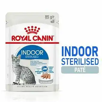 Zooplus 48x85g Indoor Sterilised Paté Royal Canin Kattenvoer aanbieding