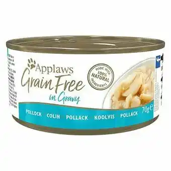 Zooplus 6x70g Grainfree in Gravy Kip met Eend Applaws Kattenvoer aanbieding