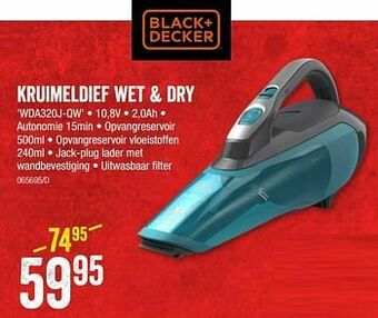Black + decker kruimeldief wet + dry wda320j-qw