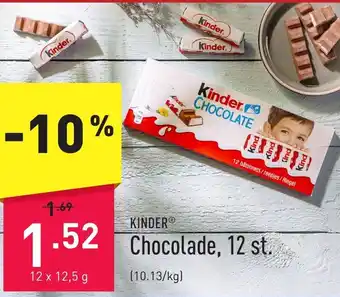 ALDI Kinder. CHOCOLATE 12 st aanbieding