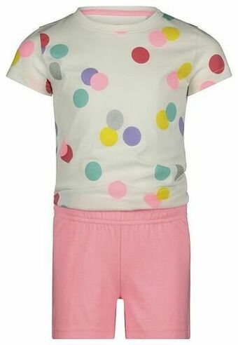 HEMA HEMA Kindershortama Confetti Gebroken Wit (gebroken wit) aanbieding