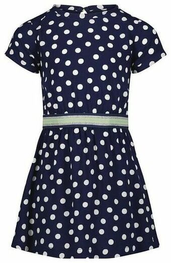 HEMA HEMA Kinderjurk Stippen Donkerblauw (donkerblauw) aanbieding