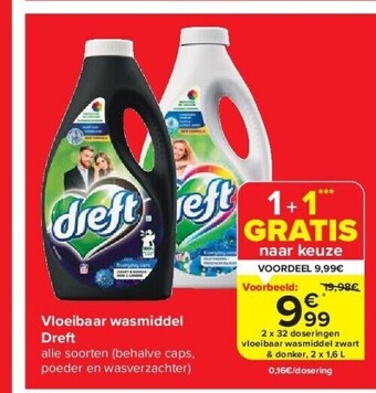 Carrefour Vloeibaar wasmiddel dreft aanbieding