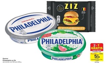 Carrefour Gamma philadelphia en ziz aanbieding