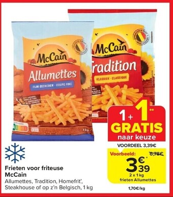 Carrefour Frieten voor friteuse mccain aanbieding