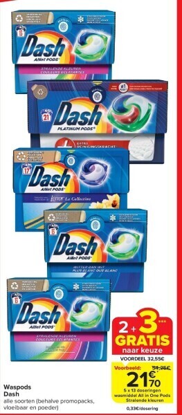 Carrefour Waspods dash aanbieding