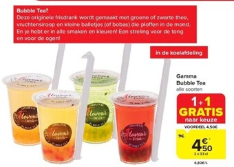 Carrefour Gamma bubble tea aanbieding