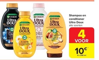 Carrefour Shampoo en conditioner ultra doux aanbieding