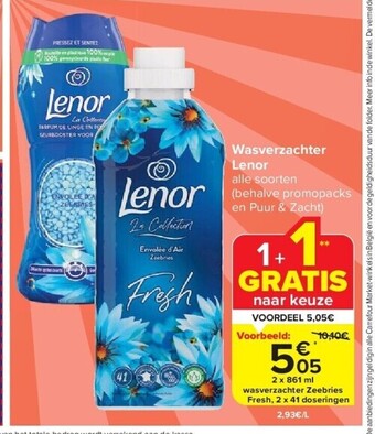 Carrefour Wasverzachter lenor aanbieding