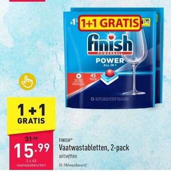 ALDI FINISH Vaatwastabletten, 2-pack aanbieding