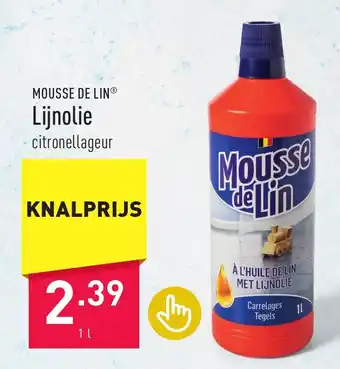 ALDI MOUSSE DE LIN Lijnolie citronellageur 1L aanbieding