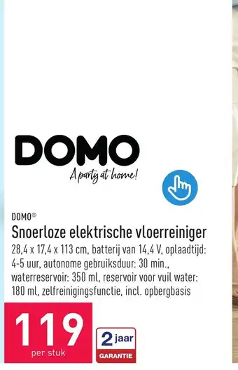 ALDI DOMO Snoerloze elektrische vloerreiniger aanbieding