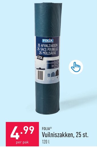 ALDI FOLIA Vuilniszakken, 25 st. aanbieding