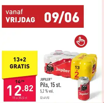 ALDI JUPILER Pils, 15 st. 5,2 % vol. aanbieding