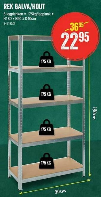 HandyHome Rek galva-hout aanbieding