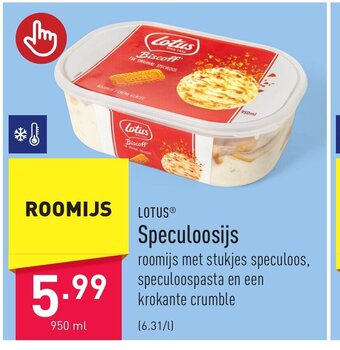 ALDI LOTUS Speculoosijs 950ml aanbieding