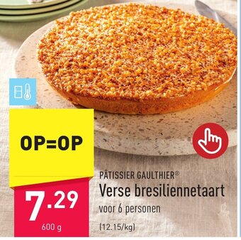 ALDI PÂTISSIER GAULTHIER Verse bresiliennetaart aanbieding