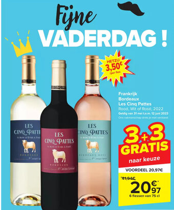 Carrefour Frankrijk Bordeaux Les Cinq Pattes aanbieding