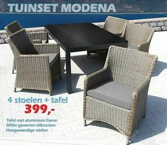 iTEK 4 stoelen + tafel aanbieding
