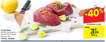 Carrefour Tonijnsteak aanbieding