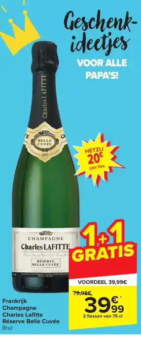 Carrefour Frankrijk Champagne Charles Lafitte aanbieding