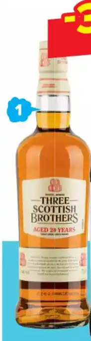 Carrefour Whisky three scottish brothers 20 jaar aanbieding