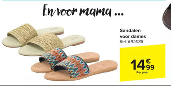 Carrefour sandalen voor dames aanbieding