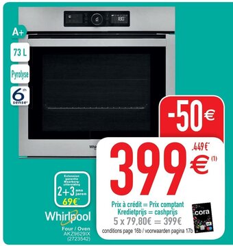 Cora Whirlpool Four / Oven AKZ9629IX aanbieding
