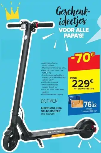 Carrefour Elektrische step sel65115step aanbieding
