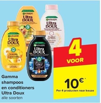 Carrefour Gamma shampoos en conditioners ultra doux aanbieding
