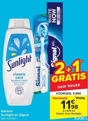 Carrefour Gamma sunlight en signal aanbieding