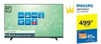 Carrefour Philips tv 50pus7607 aanbieding