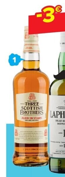 Carrefour Whisky three scottish brothers aanbieding