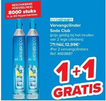 Carrefour Vervangcilinder soda club aanbieding