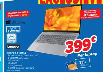 Carrefour Lenovo IdeaPad 3 15ITL6 aanbieding