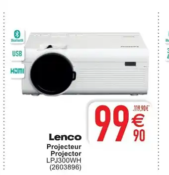 Lenco Projecteur LPJ300WH