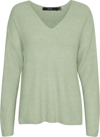 Bol.com Vero moda vmcrewlefile ls v-neck blouse noos dames trui - maat m aanbieding