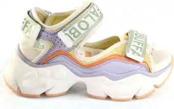 Bol.com Buffalo binary 0 sandalen plat - lila - maat 39 aanbieding