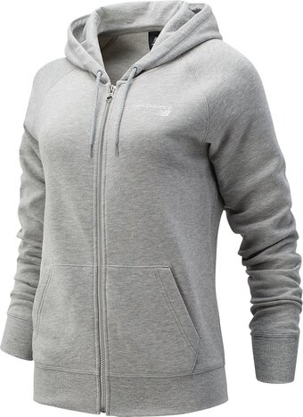 Bol.com New balance sport core stacked logo fleece full zip dames vest - maat l aanbieding