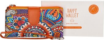 Bol.com Happy wallet hand painted portemonnee - multicolour aztec aanbieding
