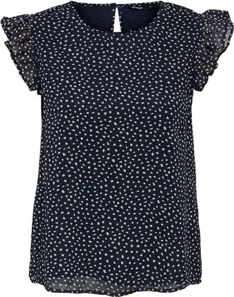 Bol.com Only onlann star s/l frill top noos ptm dames top - maat xs aanbieding