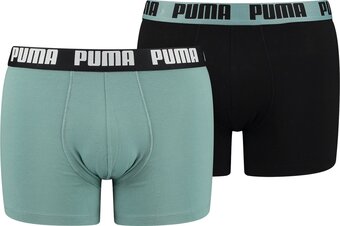 Bol.com Puma - basic boxer 2p - 2-pack - 521015001 - icelandic green combo aanbieding