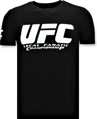 Bol.com T-shirt heren - ufc championship print - zwart aanbieding