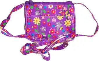 Bol.com Mini schoudertasje paars met bloemen aanbieding