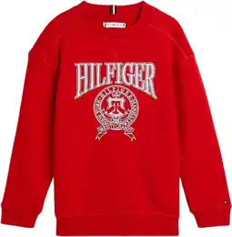Bol.com Tommy hilfiger kids varsity sweatshirt kids - unisex - rood aanbieding
