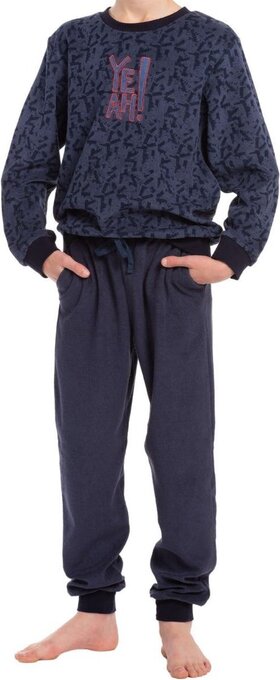 Eskimo pyjama lange broek blauw katoen 140
