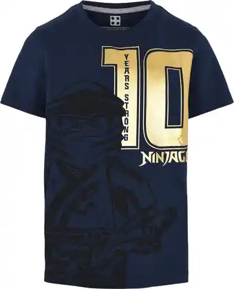 Bol.com Lego wear t-shirt 10 jaar ninjago donkerblauw maat 110 aanbieding