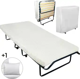 Bol.com Troonz® vouwbed one deluxe – logeerbed + gratis hoofdkussen – opklapbed eenpersoonsbed – logeermatras opvouwbaar aanbieding