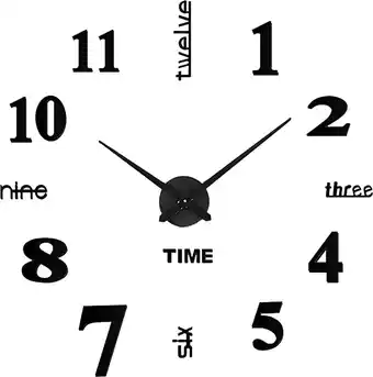 Living nine wandklok - industrieel - zwart - ø 80-130cm - quartz klok - landelijk & modern